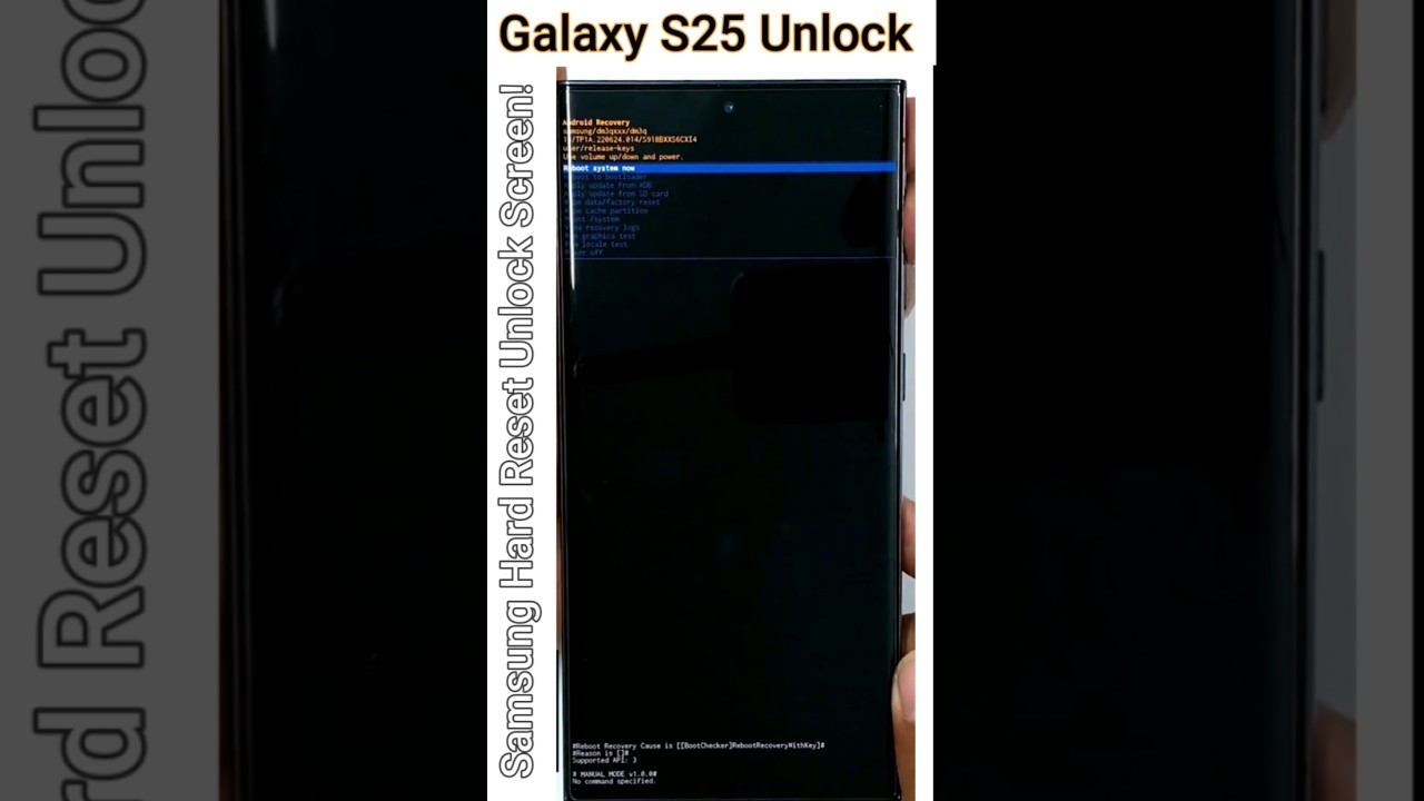 Curious about how to hard reset the screen lock on the Samsung Galaxy S25 Ultra? Curious about how to hard reset the screen lock on the Samsung Galaxy S25 Ultra?