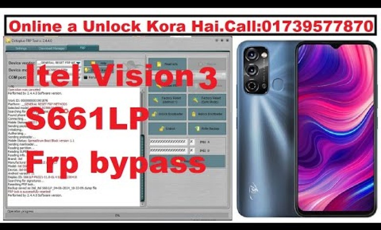 Itel Vision 3 S661LP Frp bypass by Octoplus FRP Tool Itel Vision 3 S661LP Frp bypass by Octoplus FRP Tool