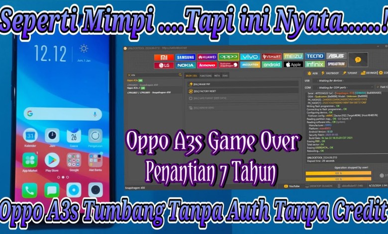 Unlock Pascode & Frp Oppo A3s ( Cph1803 Cph1853 ) One Unlock Pascode & Frp Oppo A3s ( Cph1803 Cph1853 ) One