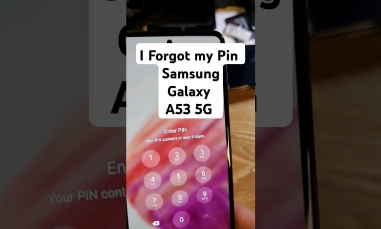 Samsung Galaxy A53 5G I Forgot my Pin Pattern or Samsung Galaxy A53 5G I Forgot my Pin Pattern or
