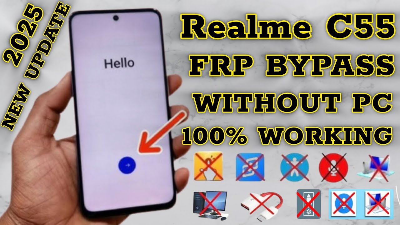 Unlock Realme C55 FRP without a Computer Unlock Realme C55 FRP without a Computer