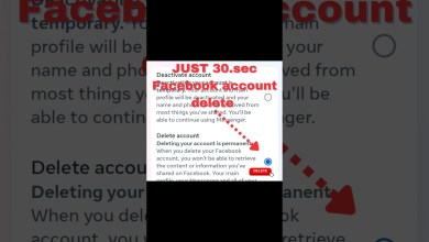 JUST 30.sec Facebook account delete! #viralshorts JUST 30.sec Facebook account delete! #viralshorts