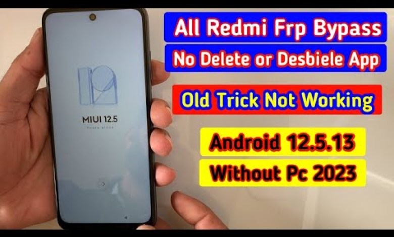 All Redmi Frp Bypass | No Delete or Desbiele App | MIUI All Redmi Frp Bypass | No Delete or Desbiele App | MIUI