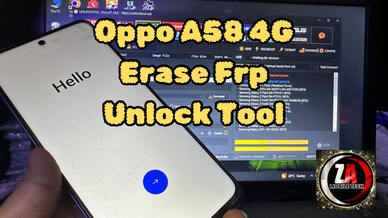 Oppo A58 4G Frp Bypass With Unlock Tool | Oppo A58 Oppo A58 4G Frp Bypass With Unlock Tool | Oppo A58