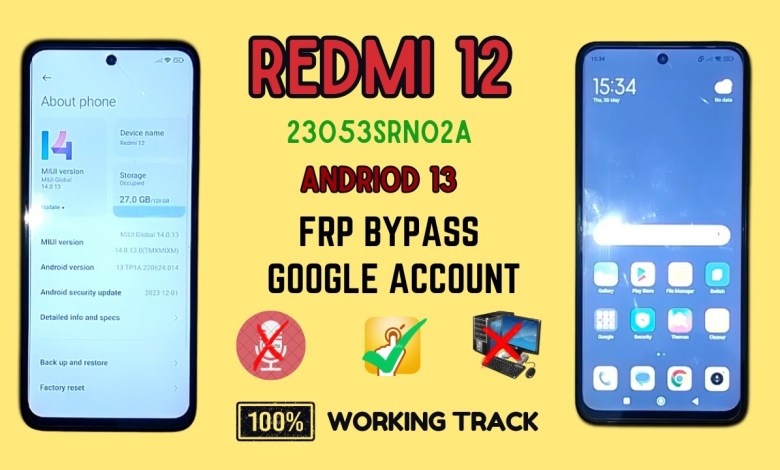 Redmi 12 FRP bypass MIUI 14 without PC || Redmi 12 Redmi 12 FRP bypass MIUI 14 without PC || Redmi 12