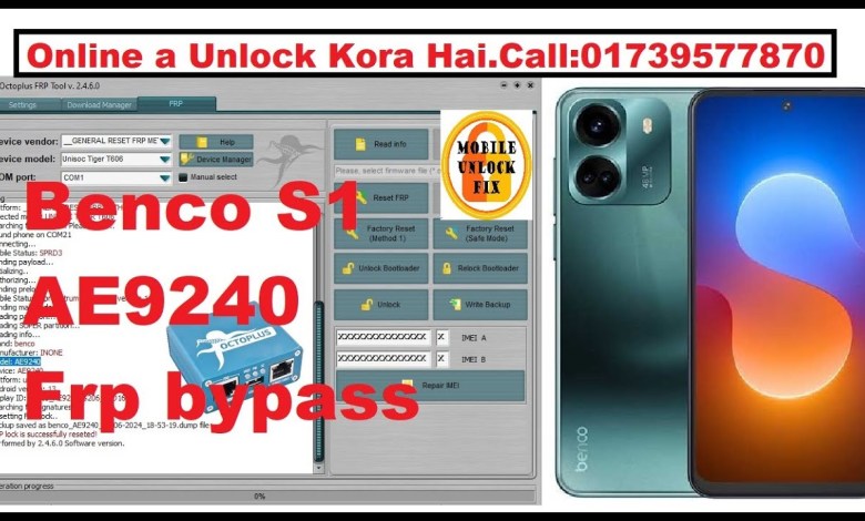 Benco S1 AE9240 Frp bypass by Octoplus FRP Tool Benco S1 AE9240 Frp bypass by Octoplus FRP Tool