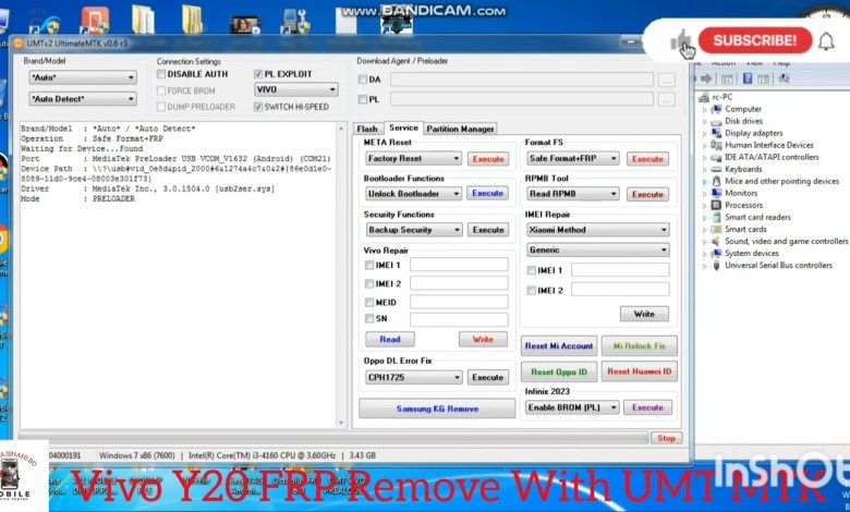 vivo Y20 FRP Remove With UMT MTK vivo Y20 FRP Remove With UMT MTK