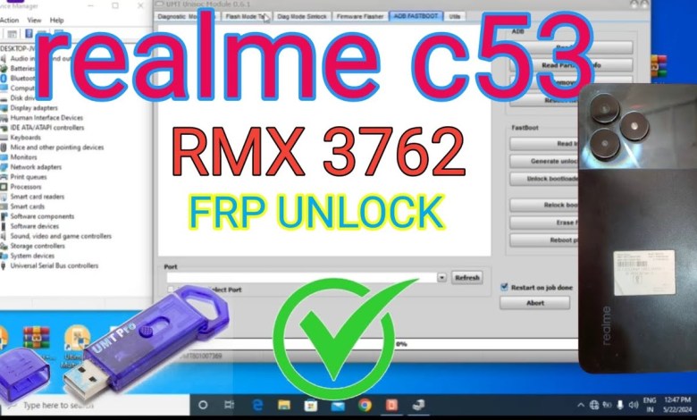Realme C53 (Rmx3762) Frp Bypass Unlock Umt pro Android Realme C53 (Rmx3762) Frp Bypass Unlock Umt pro Android