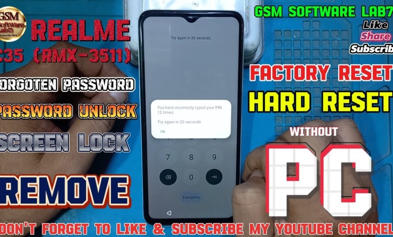 Realme C35 Hard Reset|Realme C35 Pattern Unlock Without Realme C35 Hard Reset|Realme C35 Pattern Unlock Without