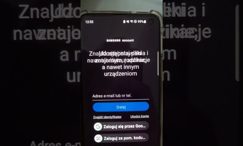 Logowanie do Samsung Account Logowanie do Samsung Account