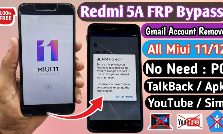 Redmi 5A FRP Bypass | Miui 11 | Miui 12 | FRP Bypass Redmi 5A FRP Bypass | Miui 11 | Miui 12 | FRP Bypass
