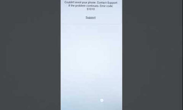 Couldn't enrol your phone. Contact Support if the Couldn't enrol your phone. Contact Support if the