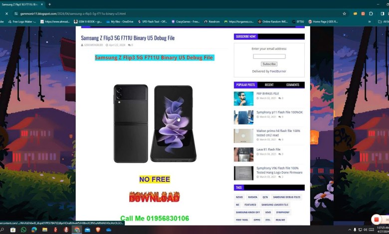 Samsung Z Flip3 5G F711U Binary U5 Debug File #gsmakd Samsung Z Flip3 5G F711U Binary U5 Debug File #gsmakd
