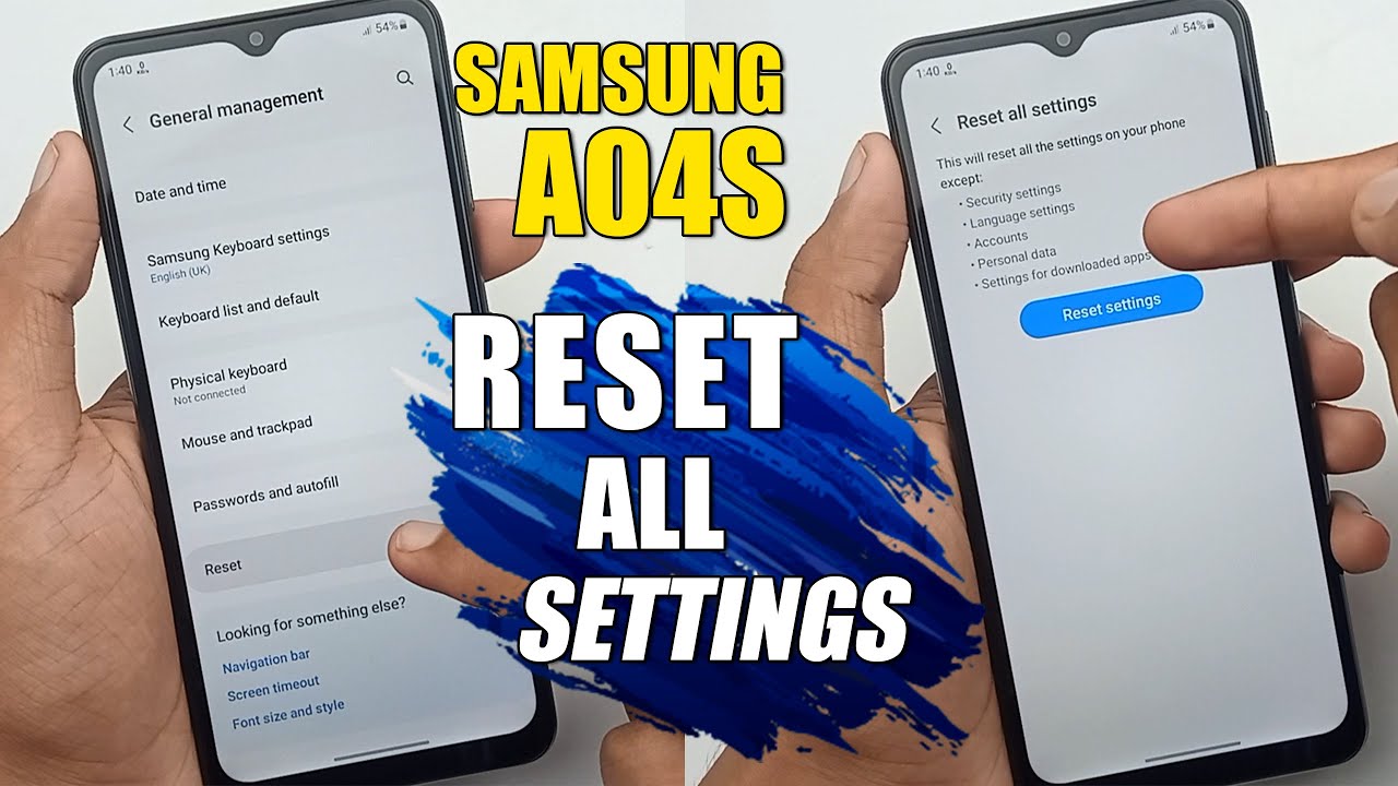 How To Reset All Settings – Samsung Galaxy A04s How To Reset All Settings – Samsung Galaxy A04s