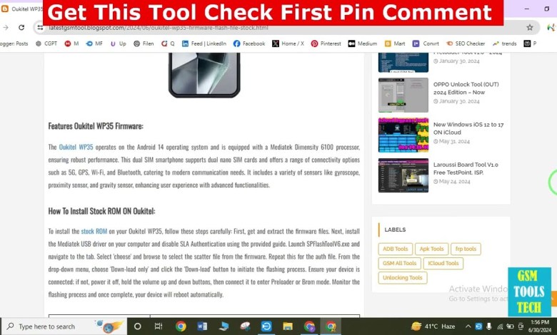 Oukitel WP35 Firmware Flash File Stock ROM | All Oukitel WP35 Firmware Flash File Stock ROM | All