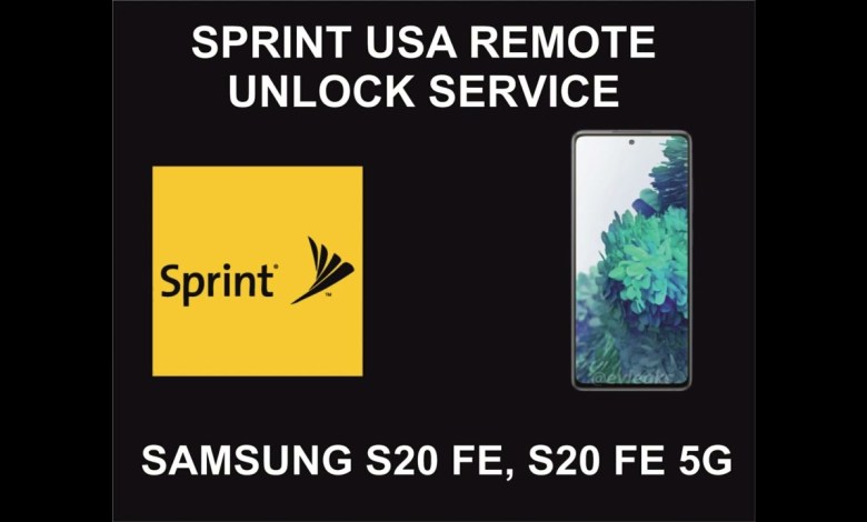 Sprint USA Samsung Unlock Service, Samsung S20 FE Sprint USA Samsung Unlock Service, Samsung S20 FE