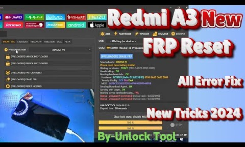 Redmi A3 FRP Reset By Unlock Tool || Redmi A3 FRP Redmi A3 FRP Reset By Unlock Tool || Redmi A3 FRP