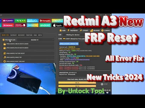 Redmi A3 FRP Reset By Unlock Tool || Redmi A3 FRP Redmi A3 FRP Reset By Unlock Tool || Redmi A3 FRP