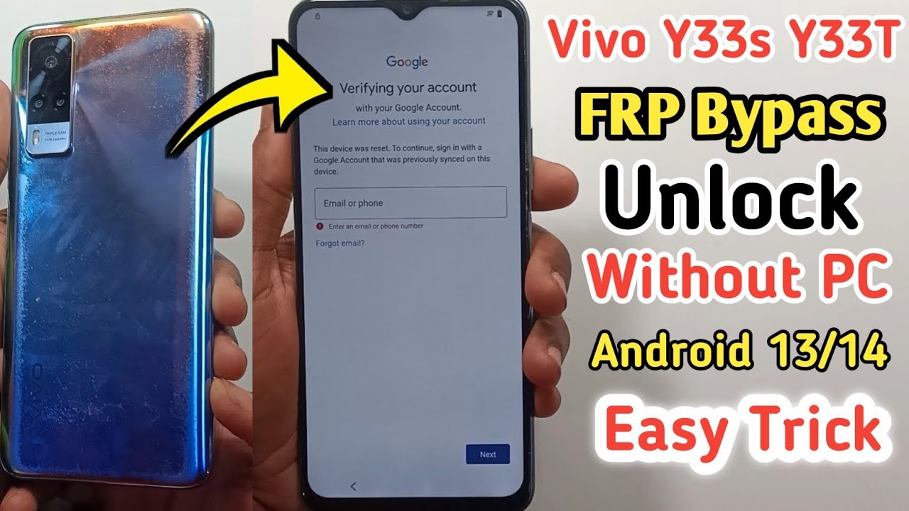 Vivo Y33 Frp Bypass Android 13/14 || Vivo Frp bypass Vivo Y33 Frp Bypass Android 13/14 || Vivo Frp bypass