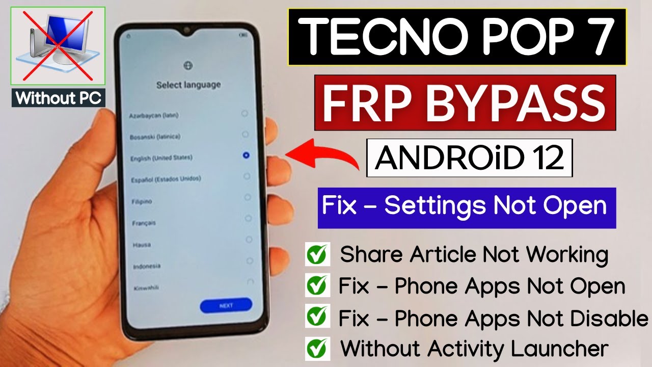 Unlocking Secrets: How to Bypass FRP on the Tecno Pop 7 (BF6) Running Android 12—No PC Required! Unlocking Secrets: How to Bypass FRP on the Tecno Pop 7 (BF6) Running Android 12—No PC Required!