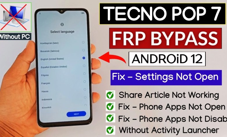 Unlocking Secrets: How to Bypass FRP on the Tecno Pop 7 (BF6) Running Android 12—No PC Required! Unlocking Secrets: How to Bypass FRP on the Tecno Pop 7 (BF6) Running Android 12—No PC Required!