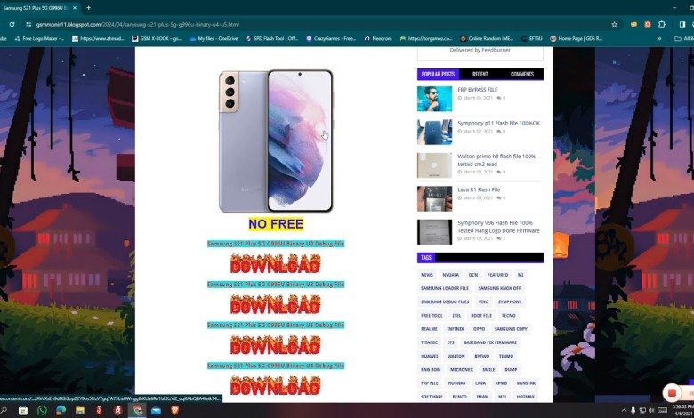 Samsung S21 Plus 5G G996U Binary U4 U5 U8 U9 Debug File Samsung S21 Plus 5G G996U Binary U4 U5 U8 U9 Debug File