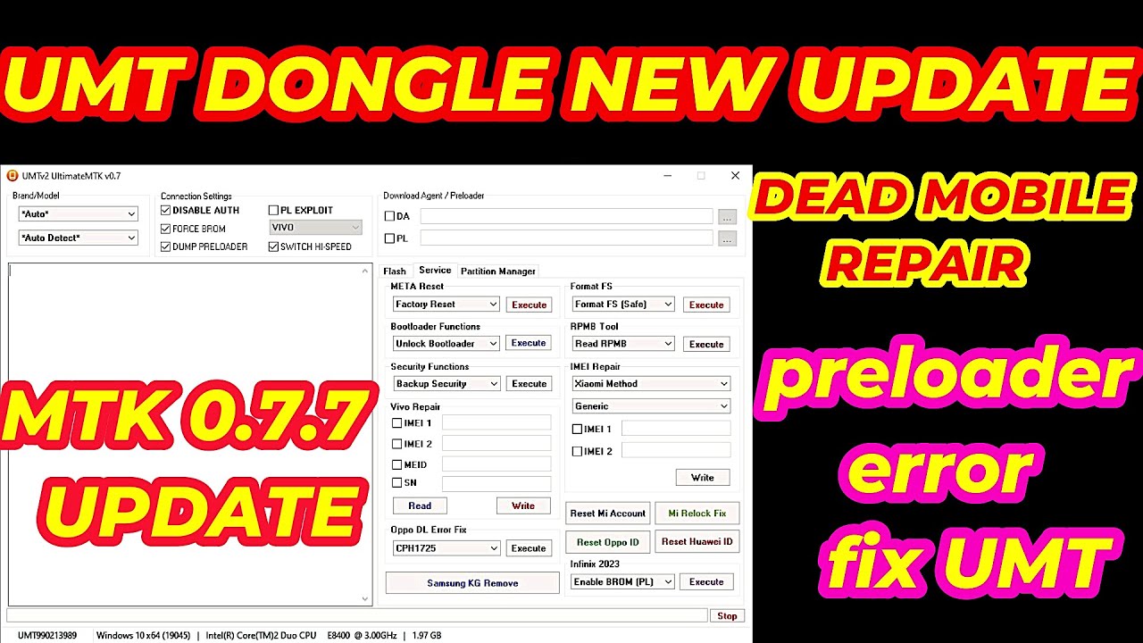 UMT / PRO DONGLE NEW UPDATE | MTK 0.7 UPDATE | UMT / PRO DONGLE NEW UPDATE | MTK 0.7 UPDATE |