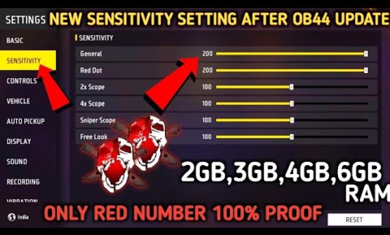 OB-44 After Update New Sensitivity Setting In Free Fire OB-44 After Update New Sensitivity Setting In Free Fire