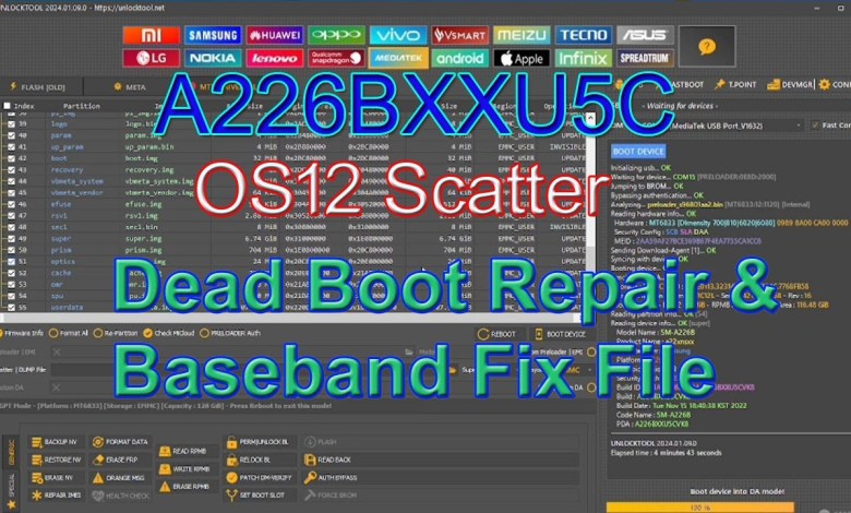 Samsung Galaxy A22 5G, A226B U5 OS12 Scatter Firmware Samsung Galaxy A22 5G, A226B U5 OS12 Scatter Firmware