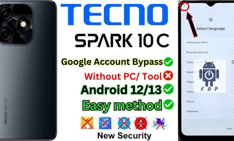 Tecno Spark 10c FRP Bypass Without PC (KL5K) Tecno Spark 10c FRP Bypass Without PC (KL5K)
