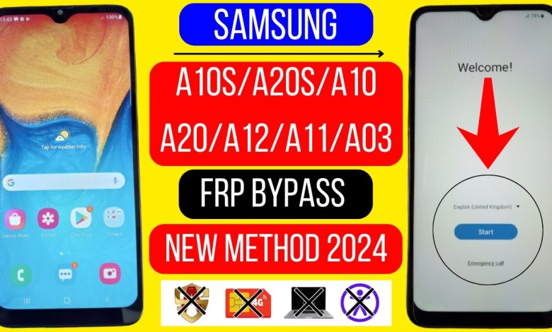 Samsung A20S,A10S,A20,A10,A03,A12,A11 FRP Bypass Samsung A20S,A10S,A20,A10,A03,A12,A11 FRP Bypass
