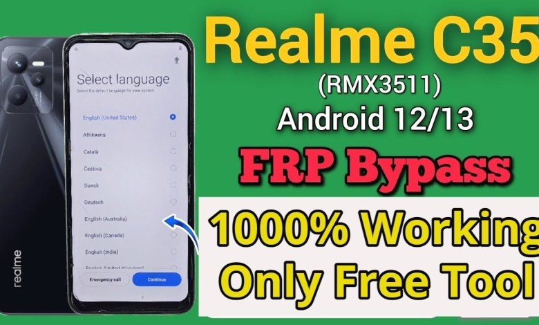 Realme C35 FRP Bypass One Click Free Tool TFT Tool Realme C35 FRP Bypass One Click Free Tool TFT Tool