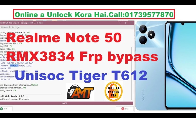 Realme Note 50 RMX3834 Frp bypass Android Multi Tool by Realme Note 50 RMX3834 Frp bypass Android Multi Tool by