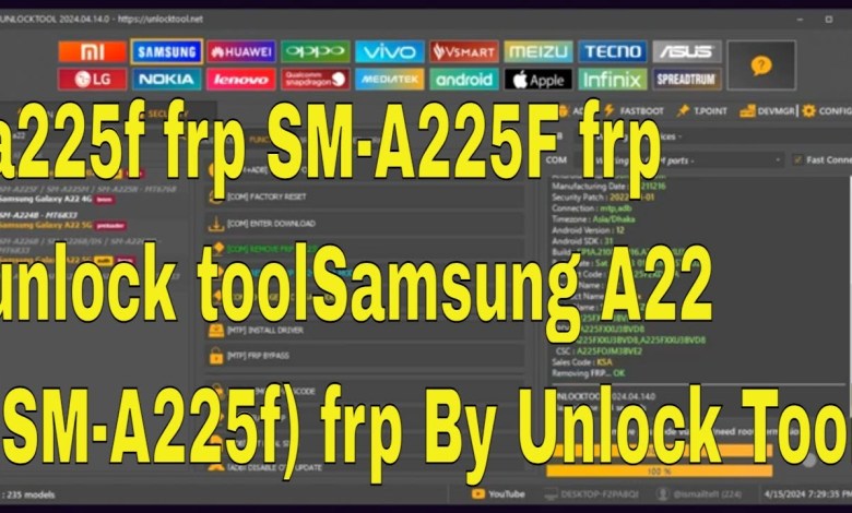 SM-A225F frp unlock tool Samsung A22 (SM-A225f) frp By SM-A225F frp unlock tool Samsung A22 (SM-A225f) frp By