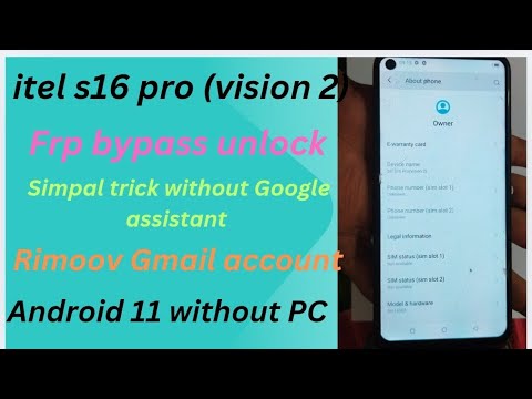 Uncover the Easy Trick for FRP Bypass on Itel S16 Pro (Vision2) Uncover the Easy Trick for FRP Bypass on Itel S16 Pro (Vision2)