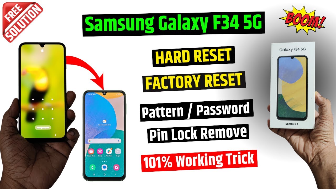 Samsung Galaxy F34 5g Factory Reset & Remove All Type Samsung Galaxy F34 5g Factory Reset & Remove All Type