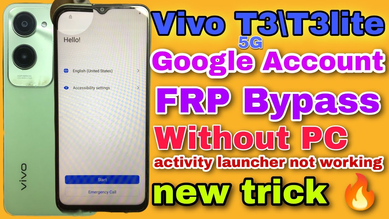 Unlock Google Account/ FRP on Vivo T3/T3 Lite 5G: Guaranteed 100% Success! Unlock Google Account/ FRP on Vivo T3/T3 Lite 5G: Guaranteed 100% Success!