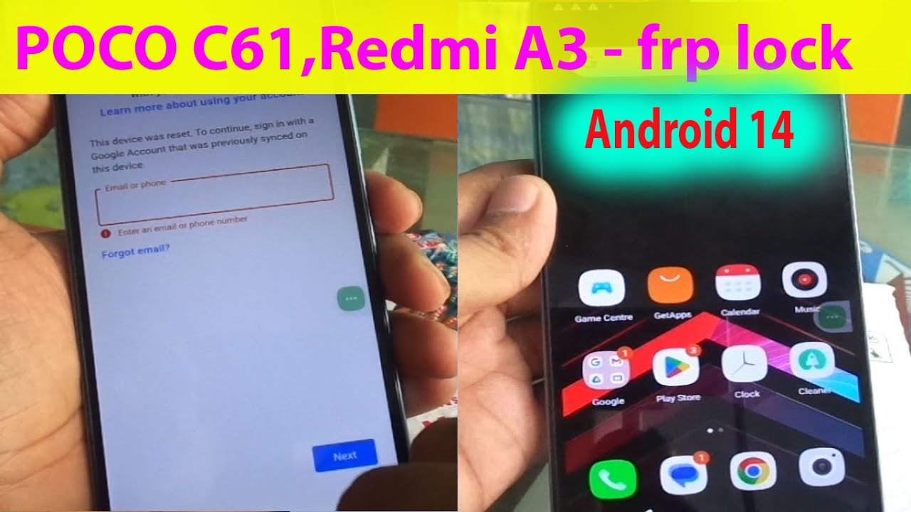POCO C61 and Redmi A3 frp lock remove without pc 2024. POCO C61 and Redmi A3 frp lock remove without pc 2024.