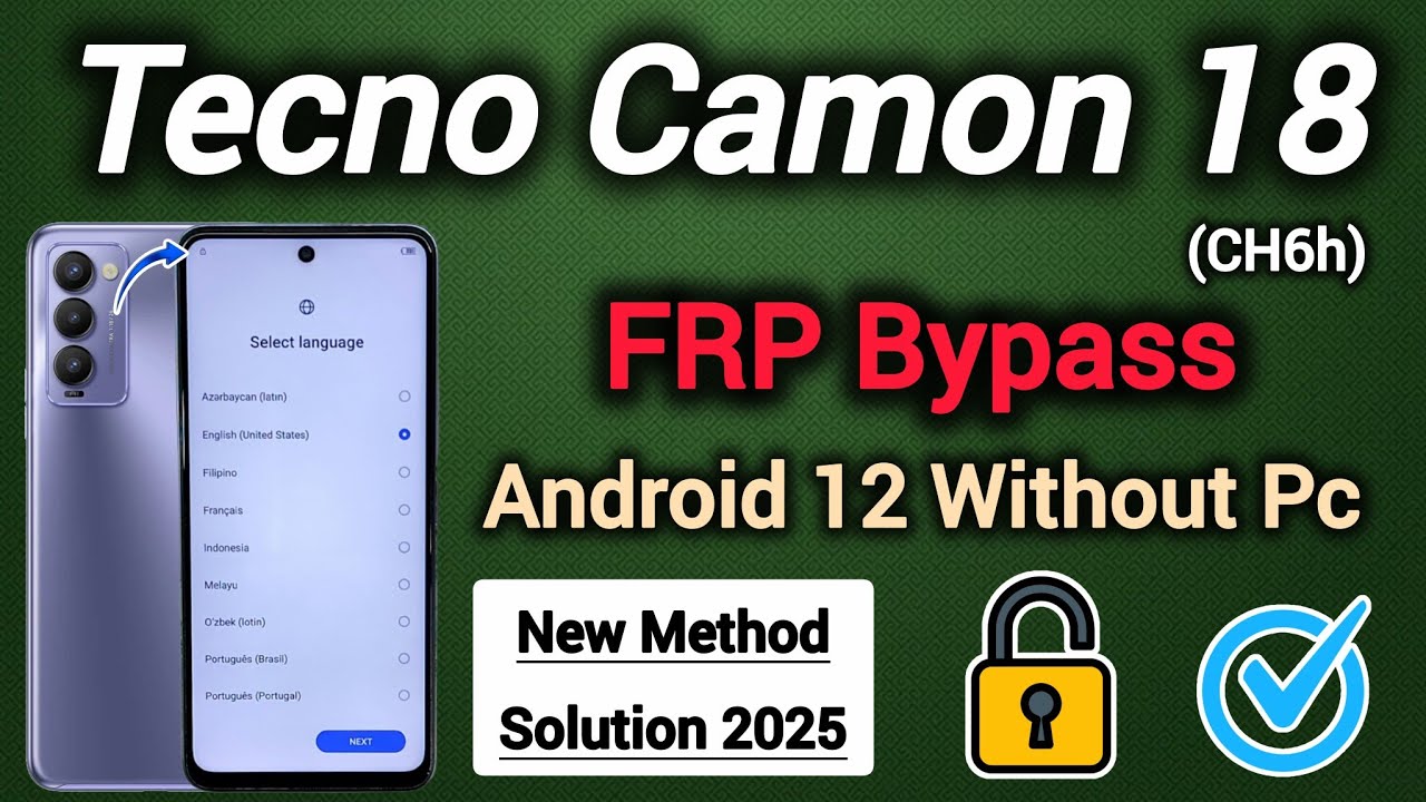 Unlocking Secrets: Bypass FRP on Tecno Camon 18 (CH6h) Running Android 12! Unlocking Secrets: Bypass FRP on Tecno Camon 18 (CH6h) Running Android 12!