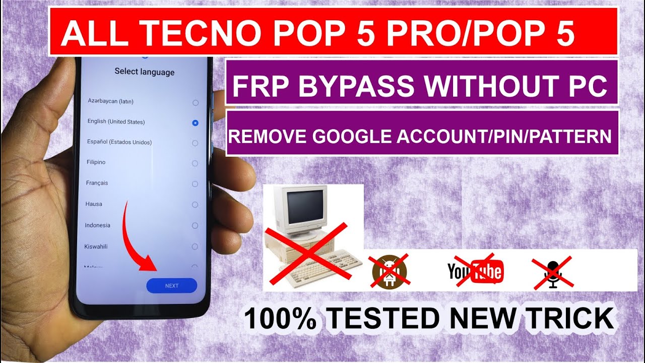 Unlocking the Secrets: How to Bypass FRP on Tecno POP 5 Pro (BD4H) and Pop 5! Unlocking the Secrets: How to Bypass FRP on Tecno POP 5 Pro (BD4H) and Pop 5!