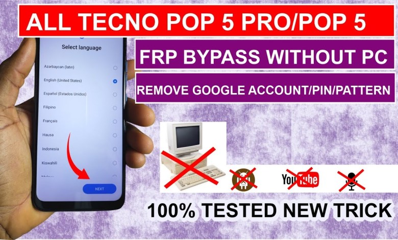 Unlocking the Secrets: How to Bypass FRP on Tecno POP 5 Pro (BD4H) and Pop 5! Unlocking the Secrets: How to Bypass FRP on Tecno POP 5 Pro (BD4H) and Pop 5!