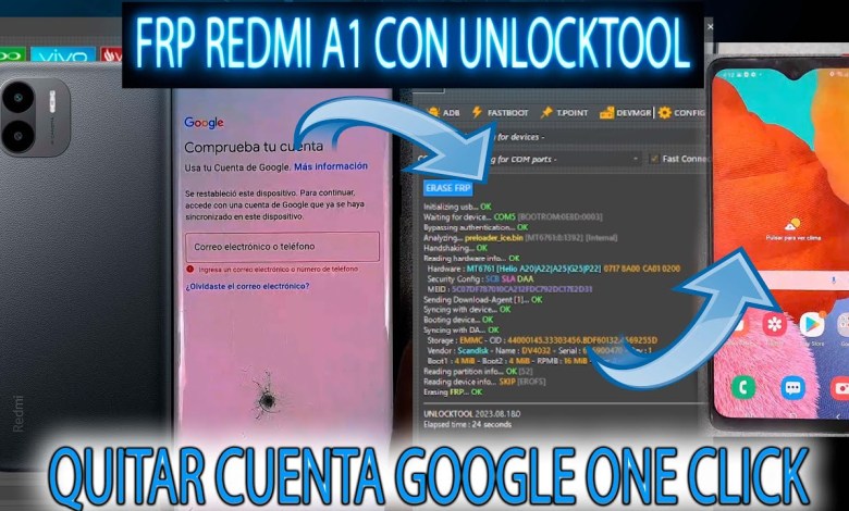 FRP REDMI A1 QUITAR CUENTA GOOGLE FACIL CON UNLOCKTOOL FRP REDMI A1 QUITAR CUENTA GOOGLE FACIL CON UNLOCKTOOL