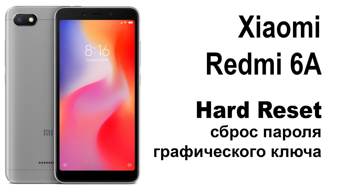 Xiaomi Redmi 6A. Reset pattern or password. Xiaomi Redmi 6A. Reset pattern or password.