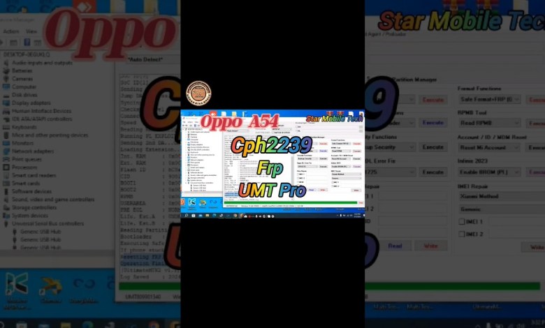 Oppo A54 (Cph2239) frp bypass Umt pro || Star Moblie Oppo A54 (Cph2239) frp bypass Umt pro || Star Moblie