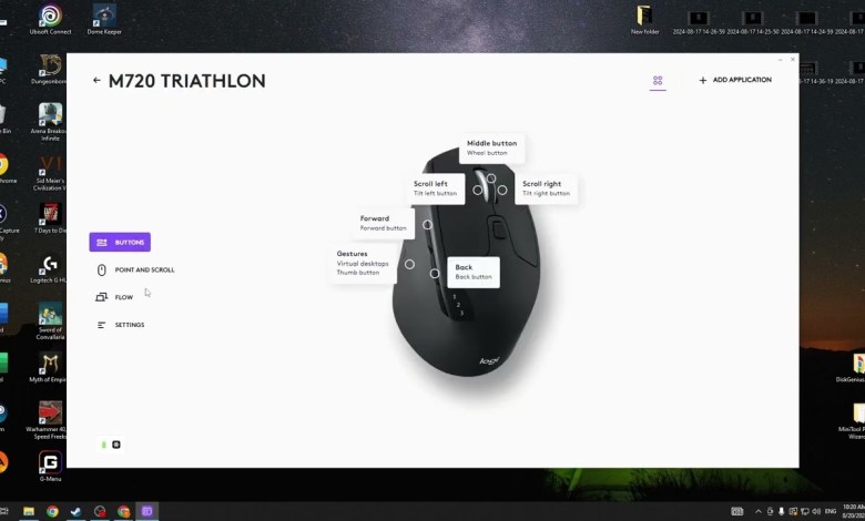 Reset Default Settings on Logitech M720 Triathlon Reset Default Settings on Logitech M720 Triathlon