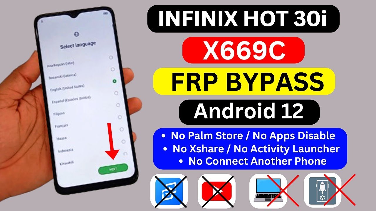 Unlock the Infinix Hot 30i (X669c) FRP: Discover the Android 12 Bypass Method for 2024! Unlock the Infinix Hot 30i (X669c) FRP: Discover the Android 12 Bypass Method for 2024!
