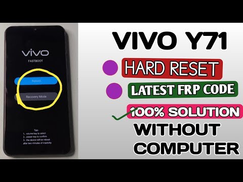 Vivo Y71 hard reset & remove pattern, Vivo y71 ka pin Vivo Y71 hard reset & remove pattern, Vivo y71 ka pin