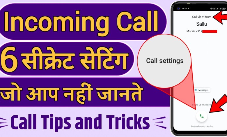 6 Incoming Call Settings, 6 Phone Call Setting, 6 6 Incoming Call Settings, 6 Phone Call Setting, 6