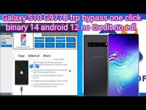 Galaxy S10 G977B frp bypass one click binary 14 android Galaxy S10 G977B frp bypass one click binary 14 android