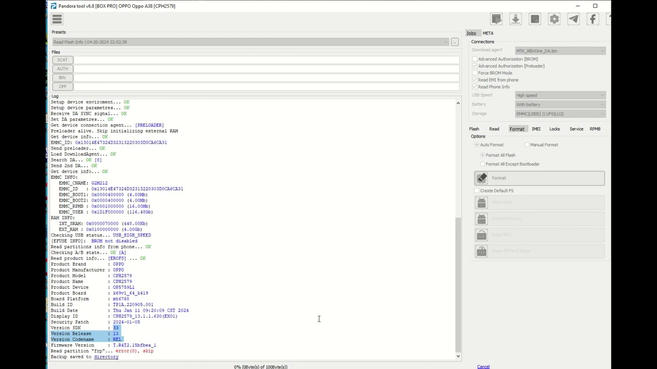 Oppo A38( CPH2579 ) FRP imie repair | Android 13 just Oppo A38( CPH2579 ) FRP imie repair | Android 13 just